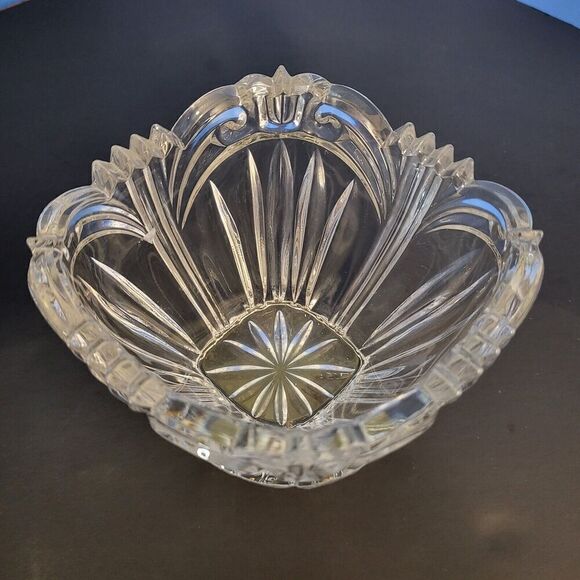Vintage Oneida Augustina Pattern Bowl 24% Lead Crystal Germany Approx 4x4.75" - Picture 7 of 11